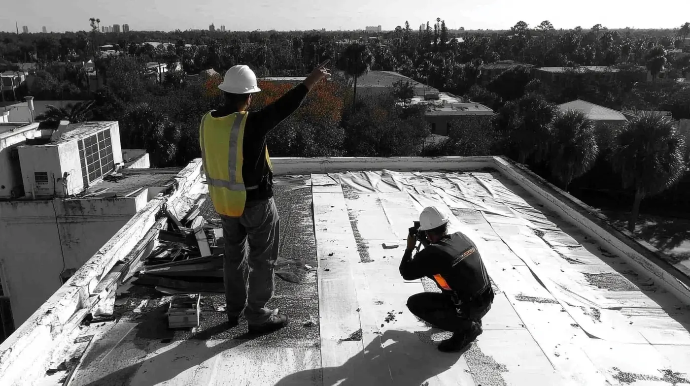Commercial storm damage inspection