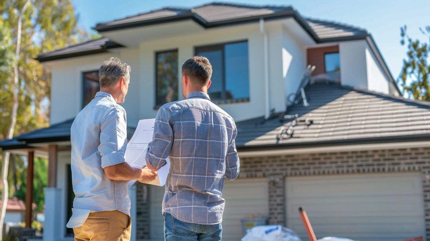 Homeowner reviewing contractor documents