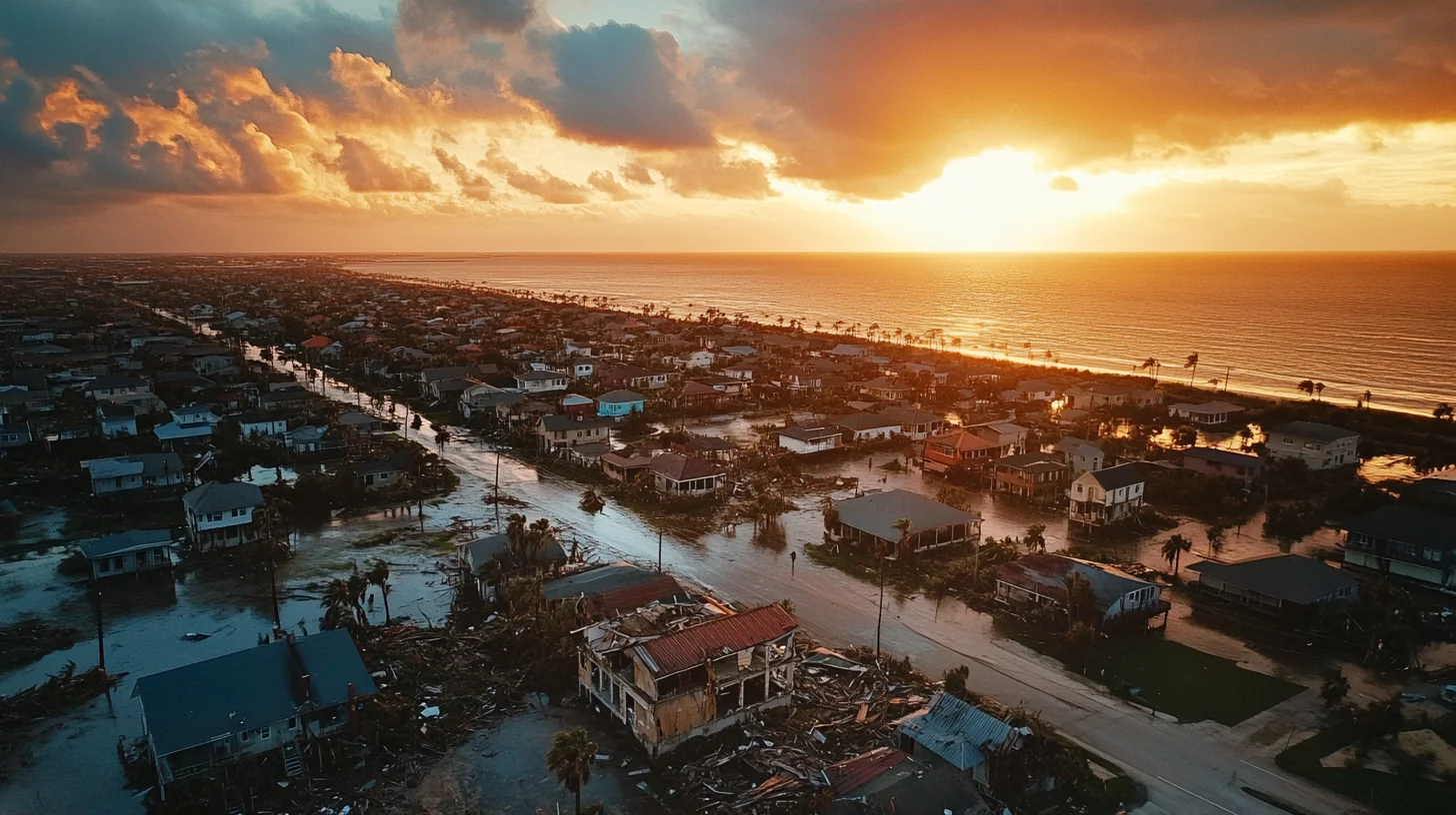 Licensed roofer inspecting coastal home after storm